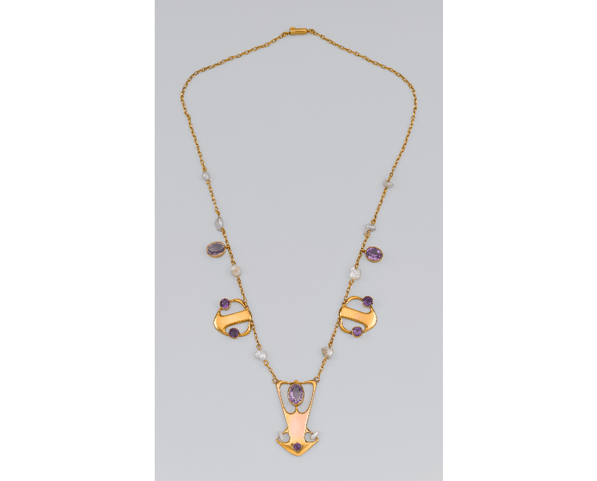 Gold necklace model 8008